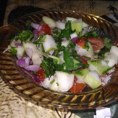 A picture of Raw mango salsa.
