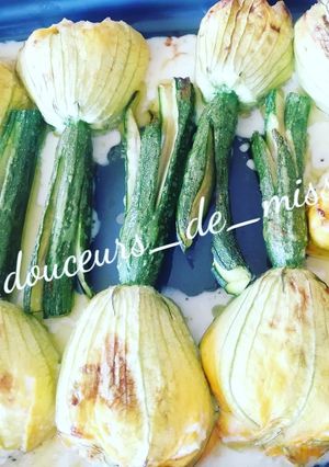 Une photo de Fleurs de courgettes farcies à la ricotta