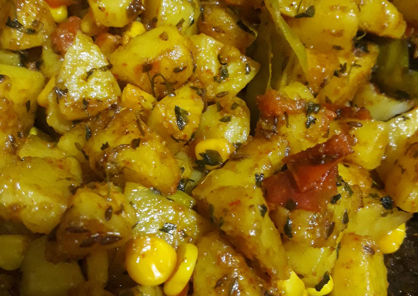 Potato corn veg