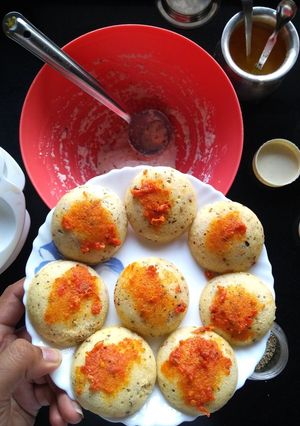 A picture of Microwave Mexican Idli.