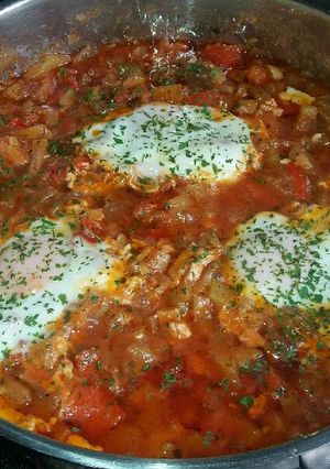 Foto principal de Pisto manchego con huevos escalfados