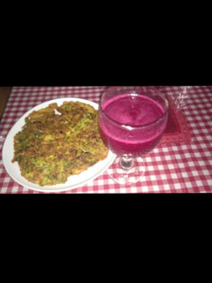 Foto resep Vegetable Omelette (Telur Dadar Sayuran) ft Jus Sehat (Naga+Pir)