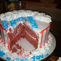 A picture of Redvelvet cake recipe.