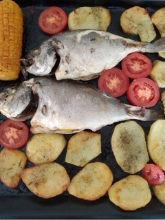 Una foto de Dorada al horno