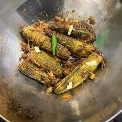 Chicken Stuffed Karela Recipe A picture of Chicken Stuffed Karela Recipe.