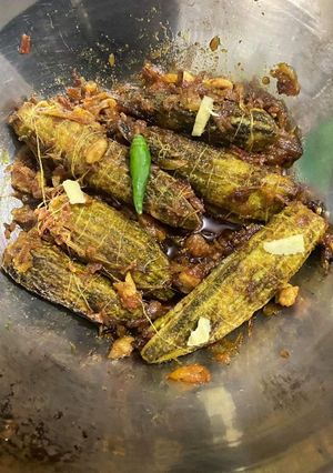 A picture of Chicken Stuffed Karela Recipe.