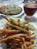 Cena liviana: Tempura de pencas, zanahoria y apio