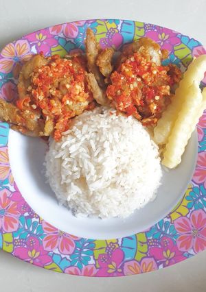 Foto resep Ayam Geprek + Kentang Goreng