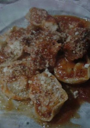 Una foto de Capeletinis de ricota y jamón!
