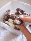 Prestigios o postre de coco y chocolate