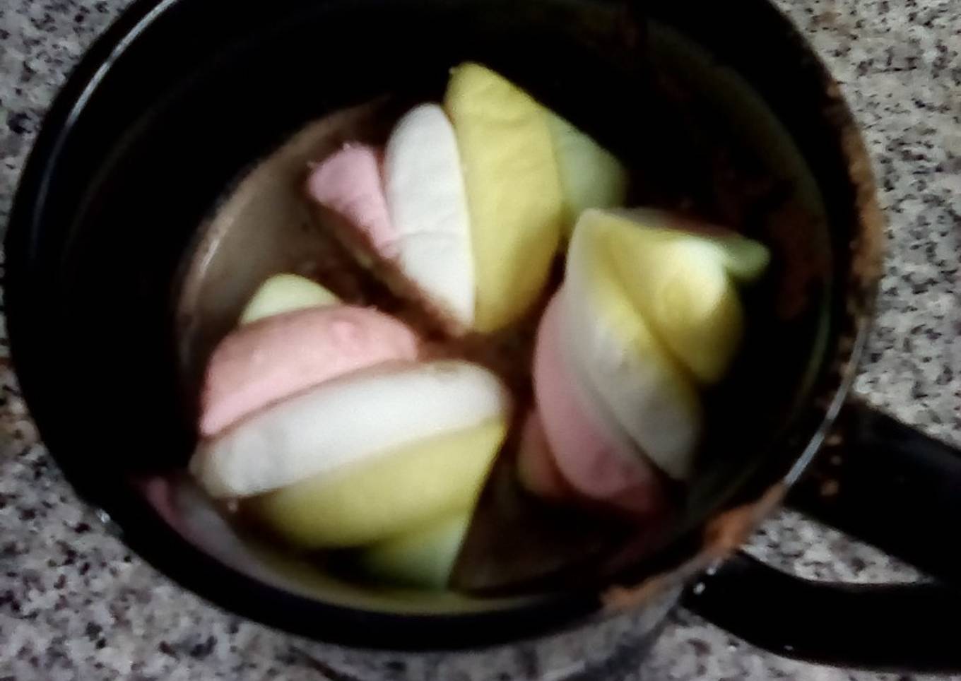 Chocolate caliente con marshmallows