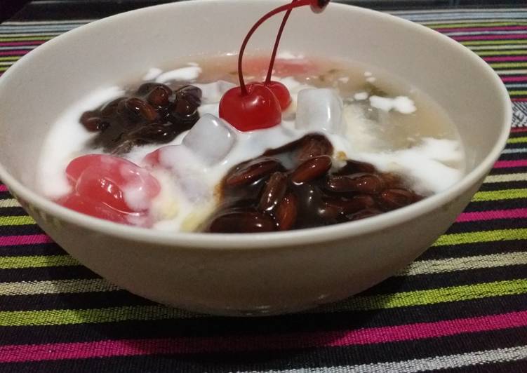 Cara Gampang Menyiapkan Es Kacang Merah Saus Santan, Lezat Sekali