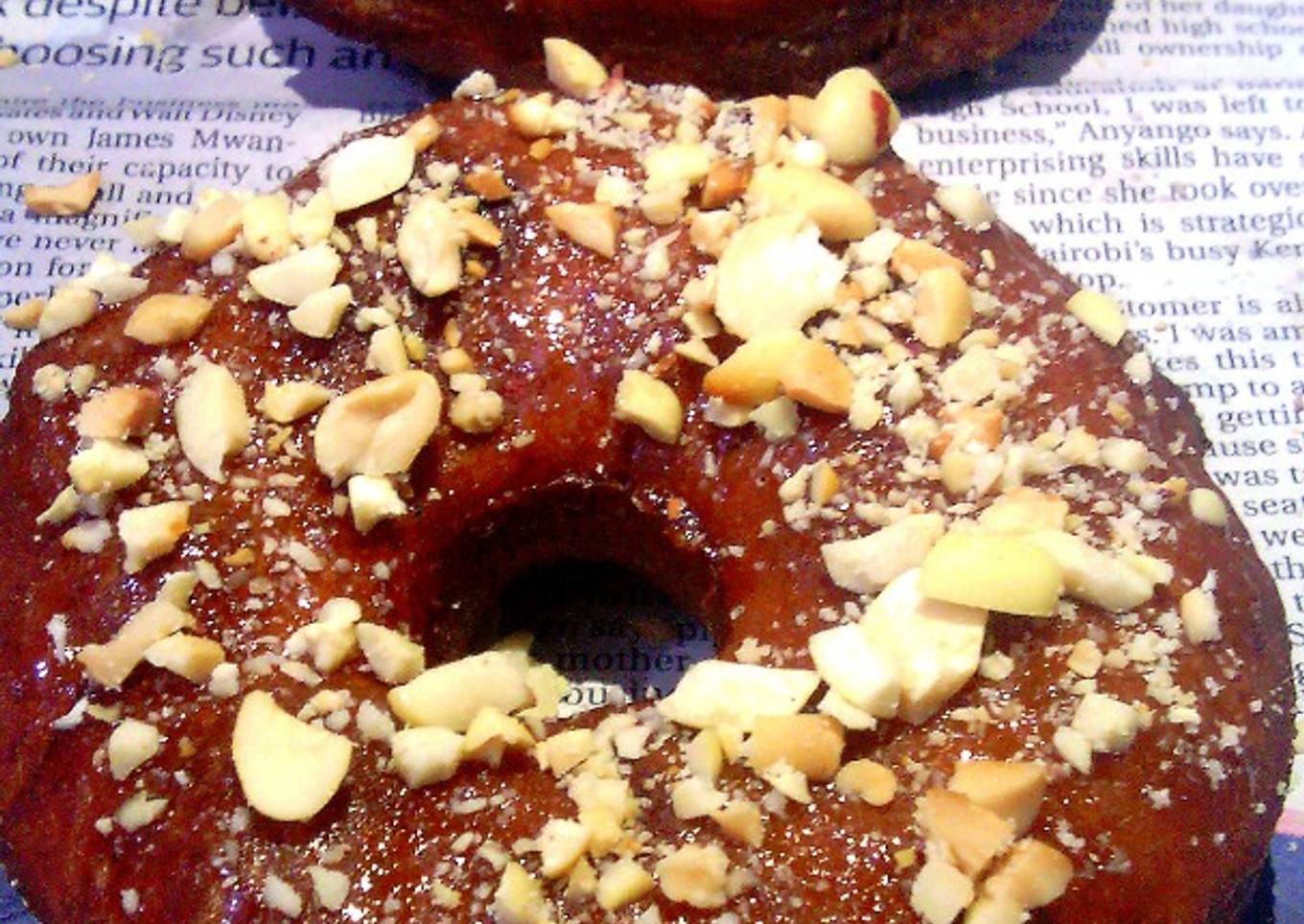 Cinnamon Peanut Glazed Doughnuts
