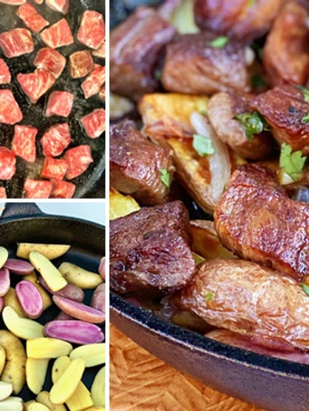 Easy Way Make Recipe Garlic Butter Miyazakigyu Wagyu Steak Bites that is So Delicious, Delicious}