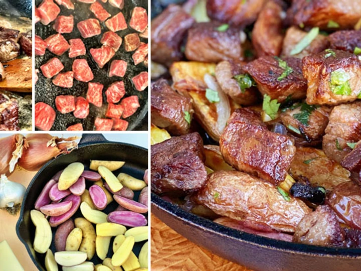 Easy Way Make Recipe Garlic Butter Miyazakigyu Wagyu Steak Bites that is Awesome, Appealing}