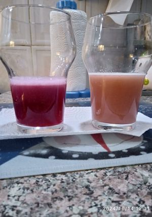 Une photo de Jus des fruits rouges (grenade et raisins rouges) 🎀🎀🎀💞💞💞