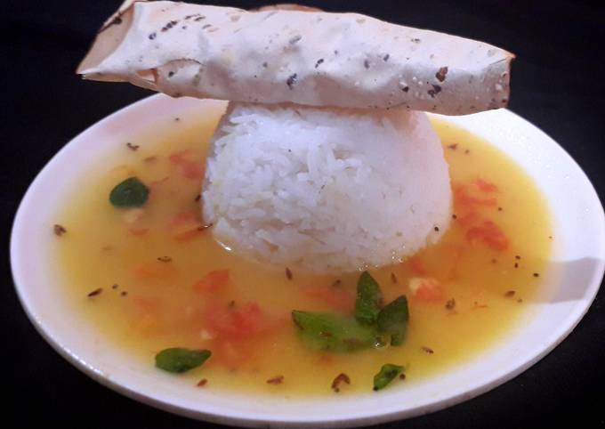 Dal chawal (quick dinner) Recipe