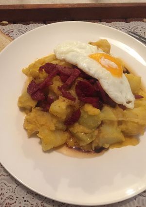Una foto de Papas con Chuchoca a mi estilo