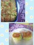 Bolu keju pandan (cheese cake with pandanus essence)