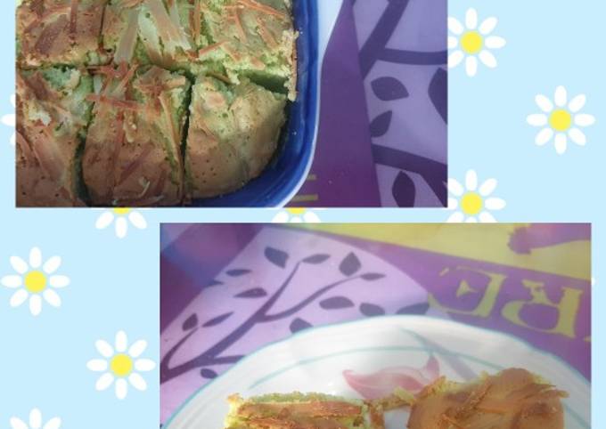 Cara Gampang Menyiapkan Bolu keju pandan (cheese cake with pandanus essence), Bisa Manjain Lidah