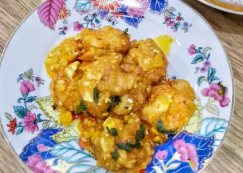 Resep Mudah Udang Saus Telur Asin / Shrimp Salted Egg Sedap