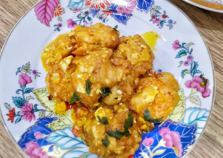 Resep Terbaik Udang Saus Telur Asin / Shrimp Salted Egg Ala Rumahan