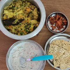Vegetable Pulao 🍲🍲 A picture of Vegetable Pulao 🍲🍲.