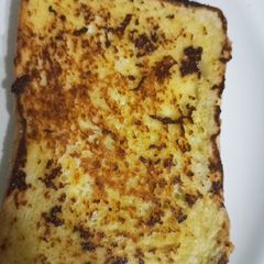 A picture of No egg french toast.