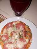 Pizza con pan de pita