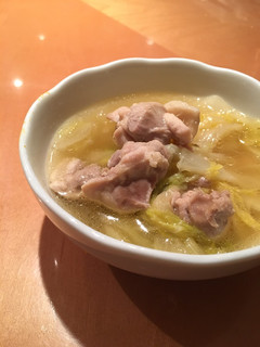 A picture of Super easy Cooked Chicken & Chinese cabbage.
