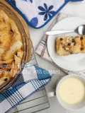 Bread pudding with custards