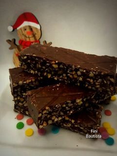 Una foto de Turrón de chocolate con crocanti de almendra(Navidad)