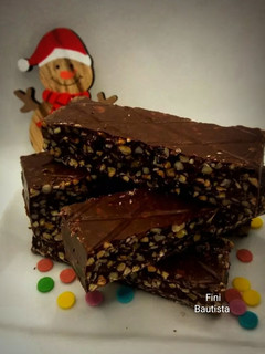 Una foto de Turrón de chocolate con crocanti de almendra(Navidad)