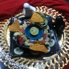 A picture of Mecroni Nacho salad Restra Types.