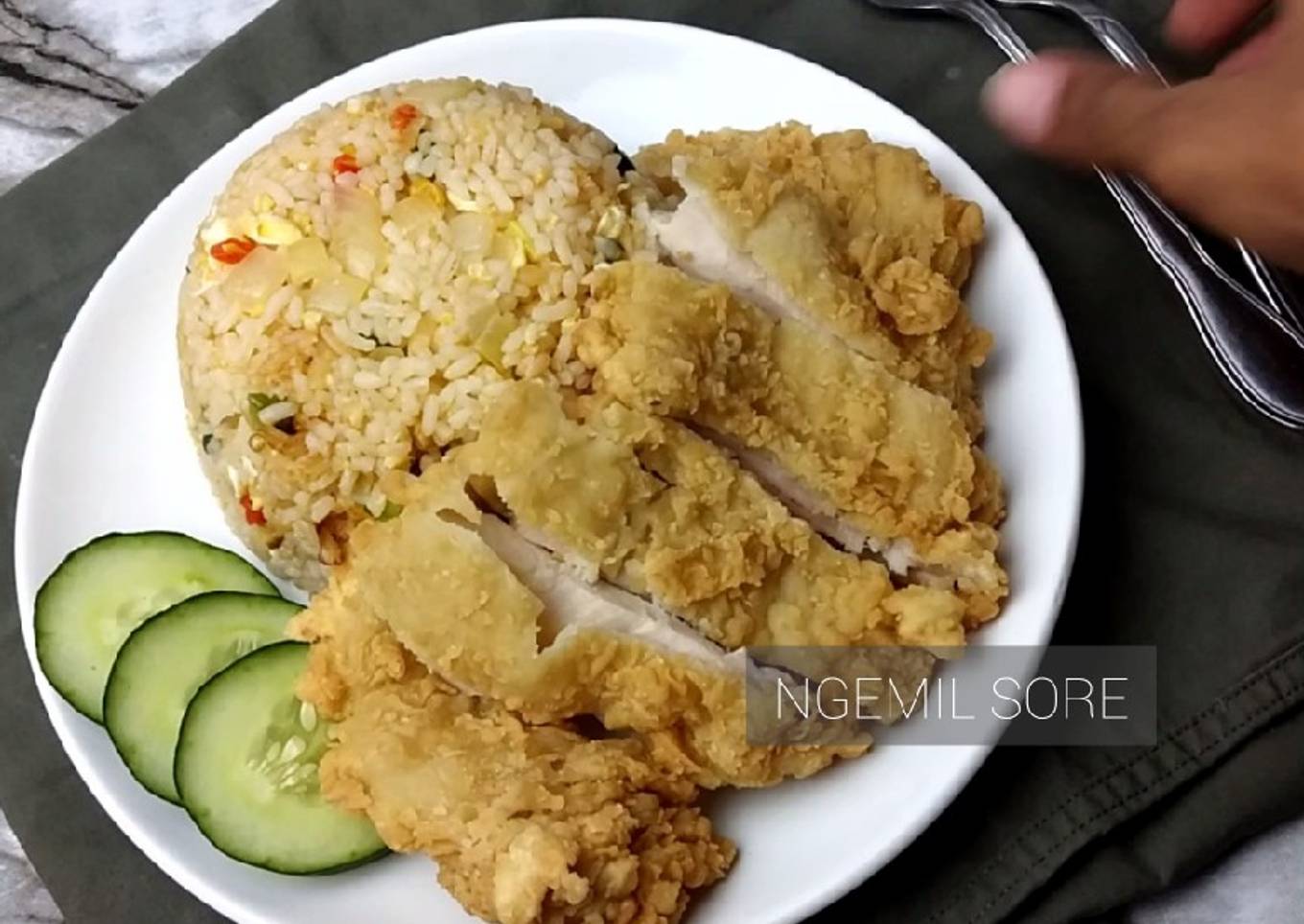 Nasi Goreng Steak Olive