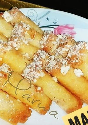 صورة لوصفة لفائف السمبوسه بالجبن الكيري والعسل والمكسرات