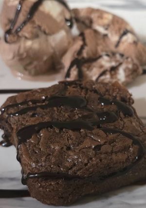 A picture of Microwave brownie.