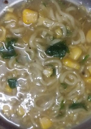 A picture of Maggi sweet corn soup.