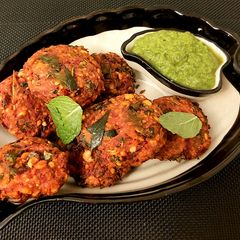 A picture of Beetroot Dal Vada.