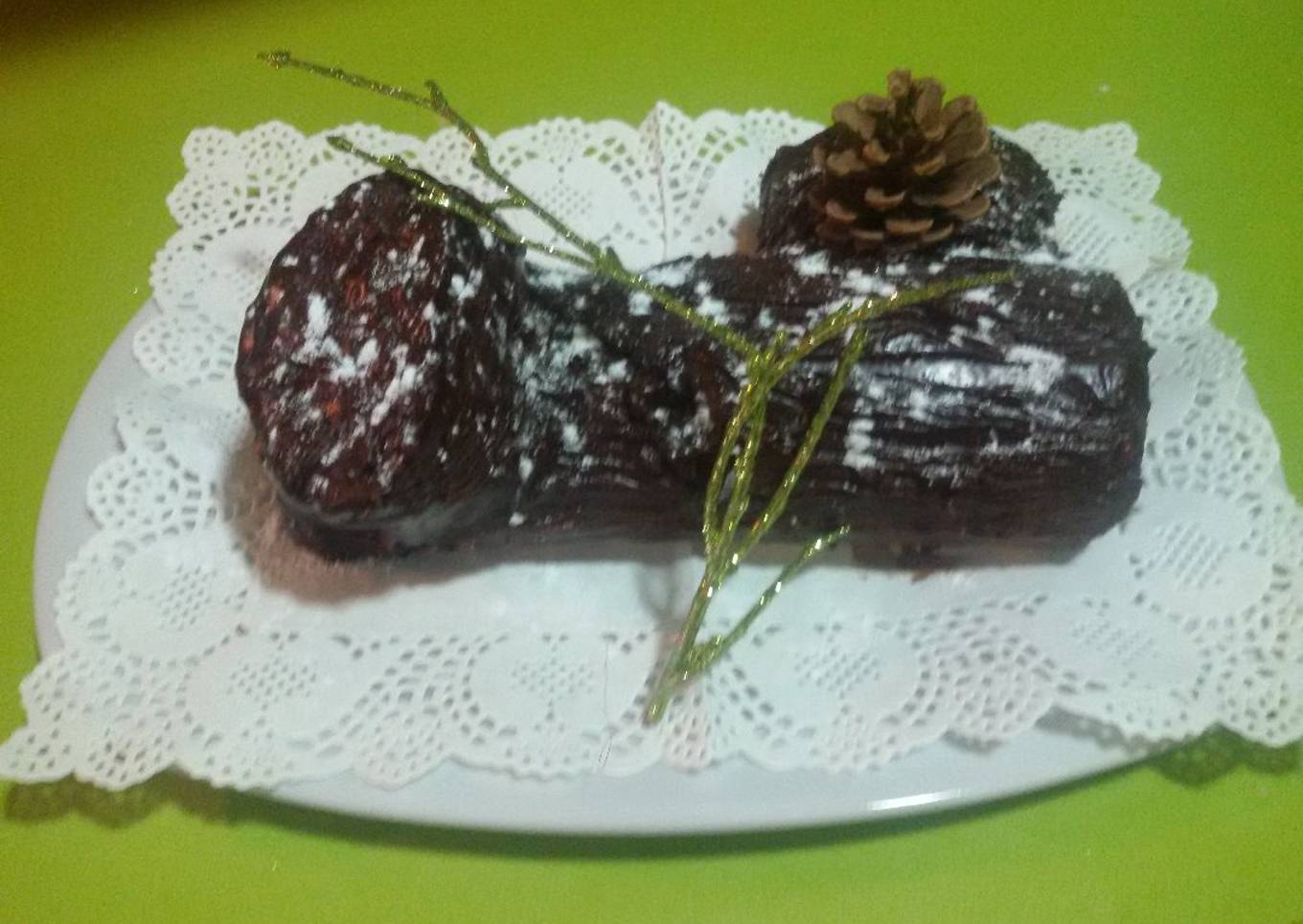 Tronco de navidad con thermomix