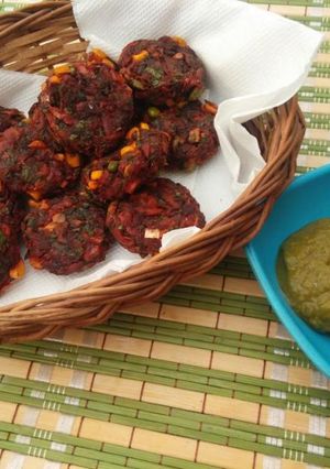 A picture of Healthy mixed vegetable cutlets – 1 teaspoon oil cooking.