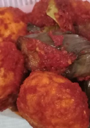 Foto resep Telor balado terong