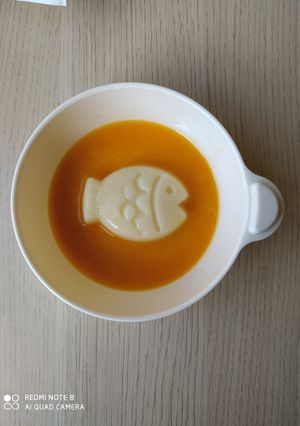 Hình của món Đậu hũ non hạt sen sốt xoài.