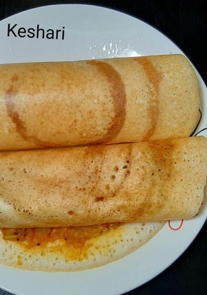 A picture of Aloo Masala Dosa.