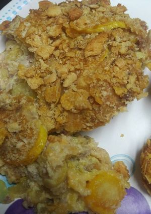 A picture of Sausage and Yellow Squash Casserole.