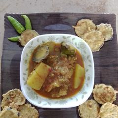 A picture of Aloo with Baingan.