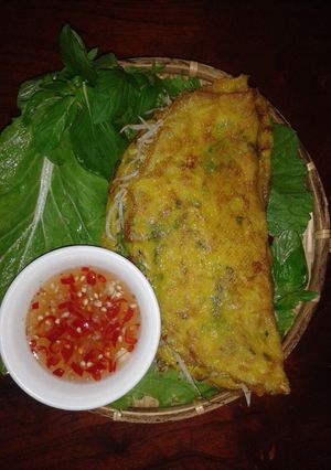 A picture of Rainy Day Bánh Xèo (Vietnamese Sizzling Crepes).