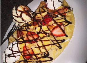 Una foto de Crepa de fresas