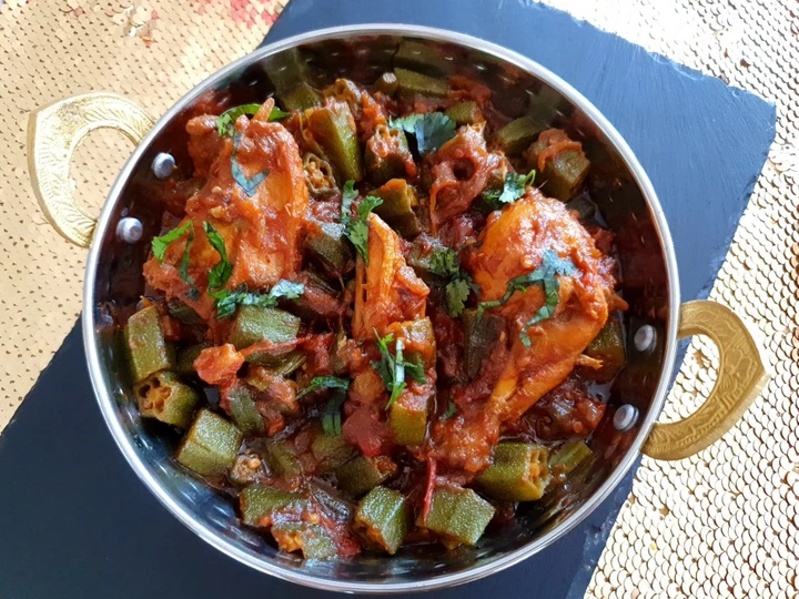 Easy Way Make Bhindi chicken which Delicious