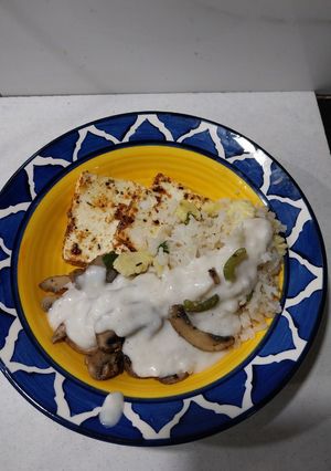A picture of Peri-Peri Paneer Rice bowl.
